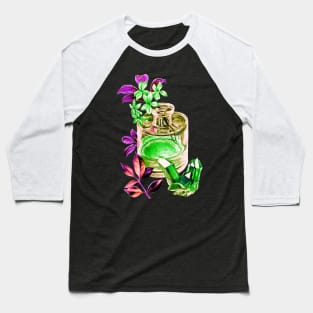 Pretty perfume vase, flowers and rose quartz - Artwork Baseball T-Shirt